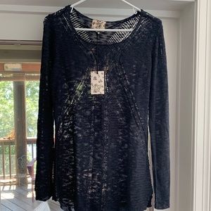 NWT Womens Hippie Rose Open Stitch Sweater/CoverUp